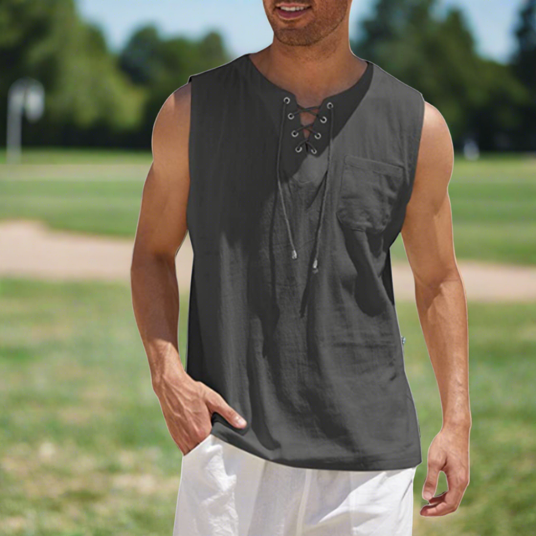 O'Sullivan | Chic Sleeveless Men's Top | Breathable Fabric, Vintage Charm, Versatile Design