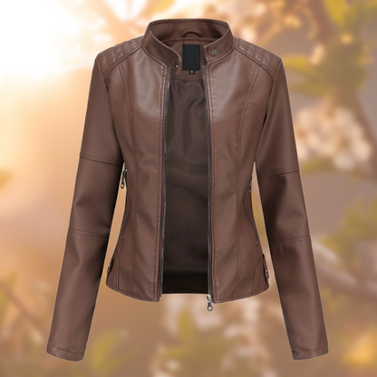 Saoirse | Chic Women's Leather Biker Jacket | Premium Quality, Stylish Design