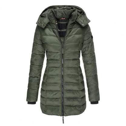 Sloane - Elegant versatile quilted coat with removable hood
