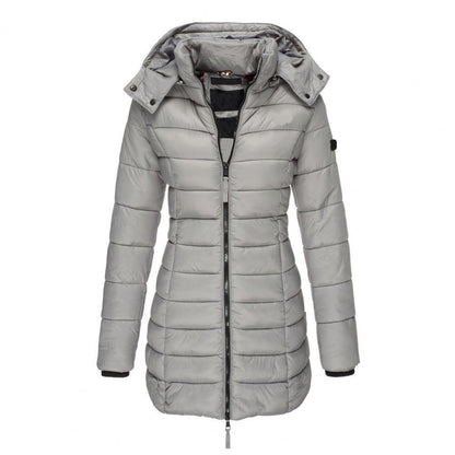 Sloane - Elegant versatile quilted coat with removable hood