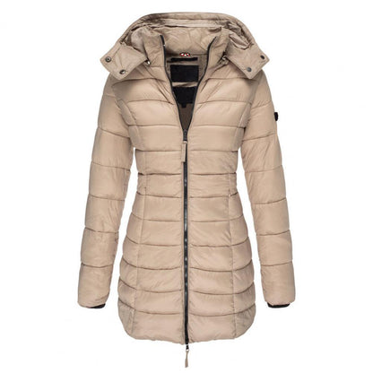 Sloane - Elegant versatile quilted coat with removable hood