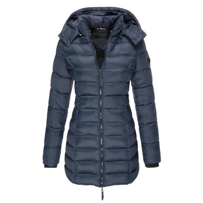 Sloane - Elegant versatile quilted coat with removable hood