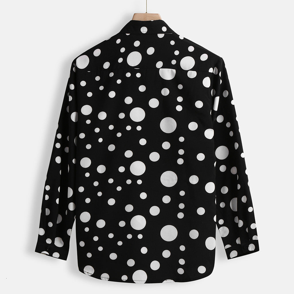 Oisin | Contemporary Polka-Dot Shirt for Men | Lightweight, Versatile, Premium Quality