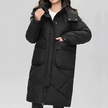 Lizelle - Elegant warm padded long down coat