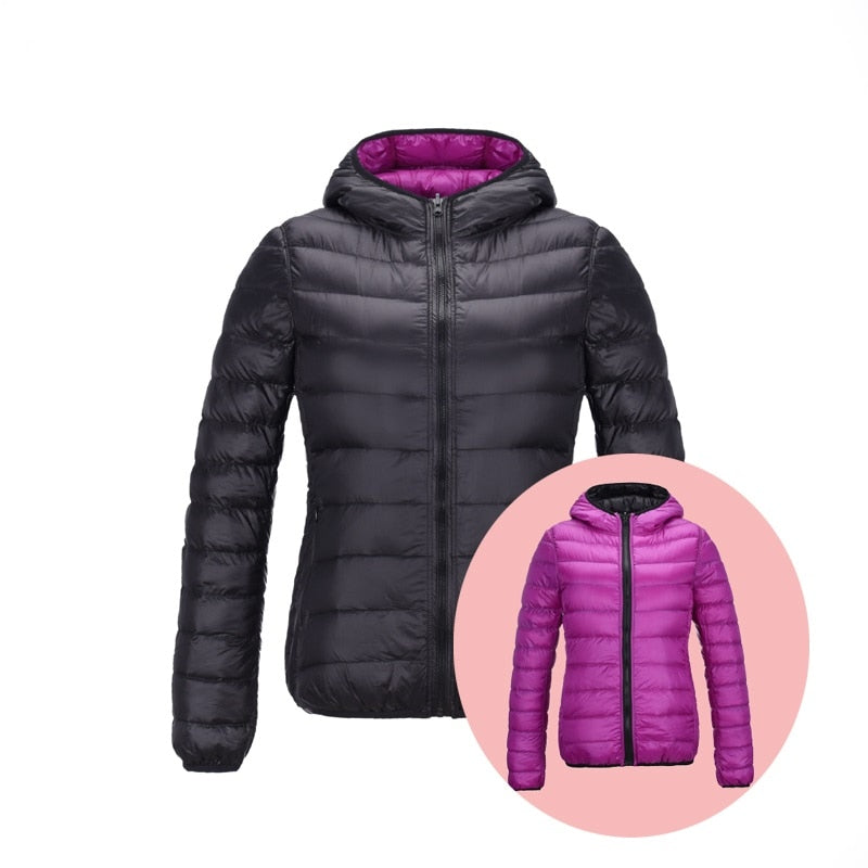 Aoife | Reversible Women's Down Jacket for Ultimate Comfort and Style | Warm, Chic, Travel-Friendly