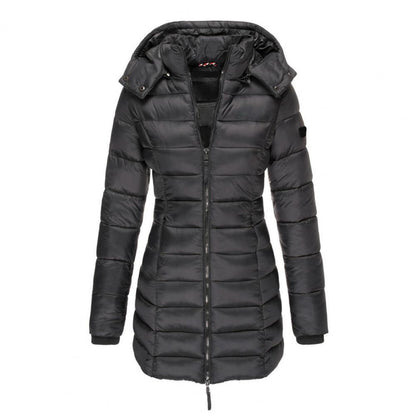 Sloane - Elegant versatile quilted coat with removable hood