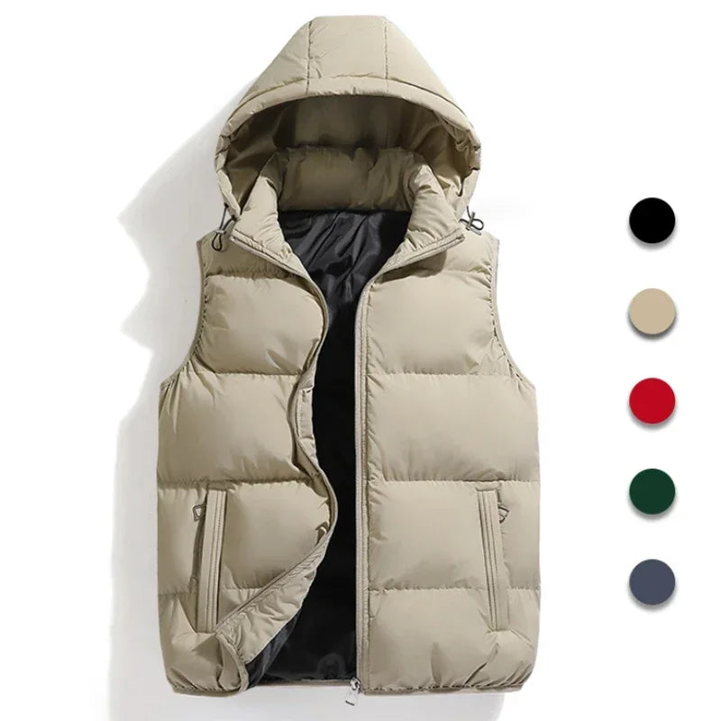 Kieran | Men's Stylish Gilet with Detachable Hood | Comfortable, Weather-Resistant, Versatile