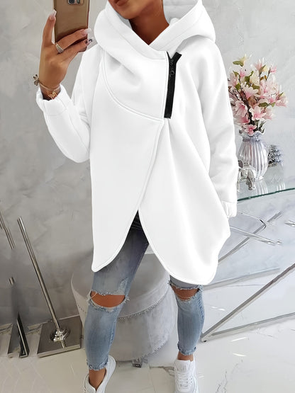 Brielle - Stylish oversized warm zipper hoodie jacket
