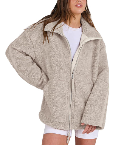 Darcie - Stylish loose fleece zipper jacket