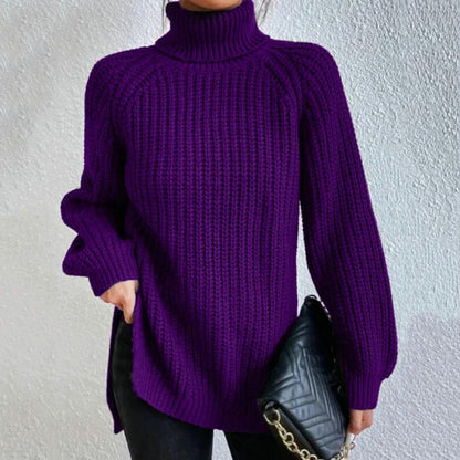 Laurina - Warm Loose-Fit Turtleneck Knit Jumper