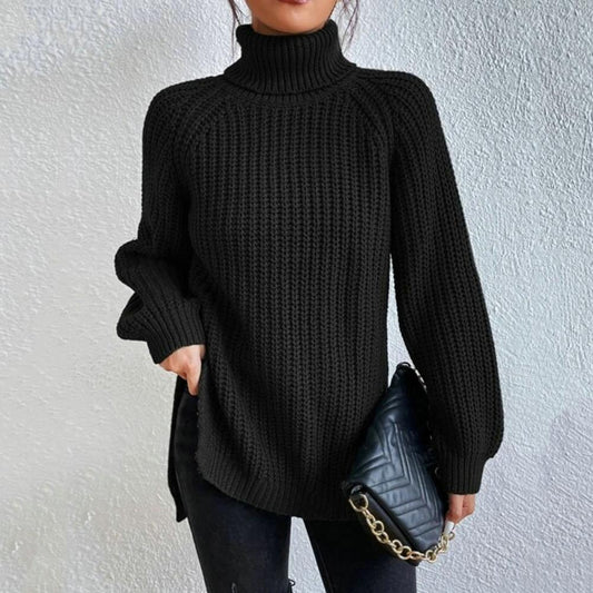 Laurina - Warm Loose-Fit Turtleneck Knit Jumper