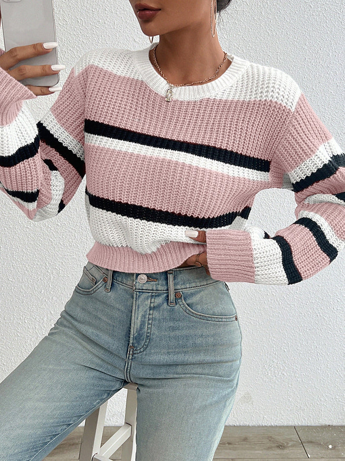 Paula - Chic knitted striped sweater