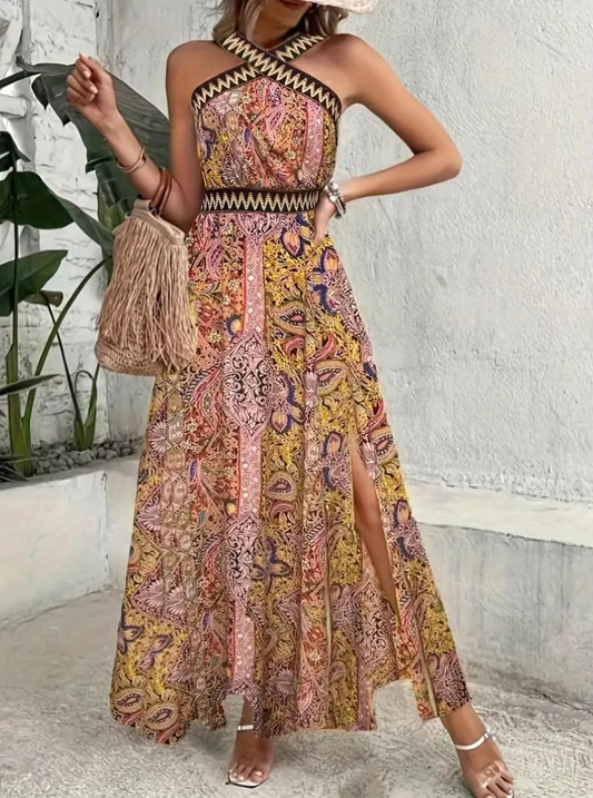 Beverlyn - Elegant sleeveless boho maxi dress