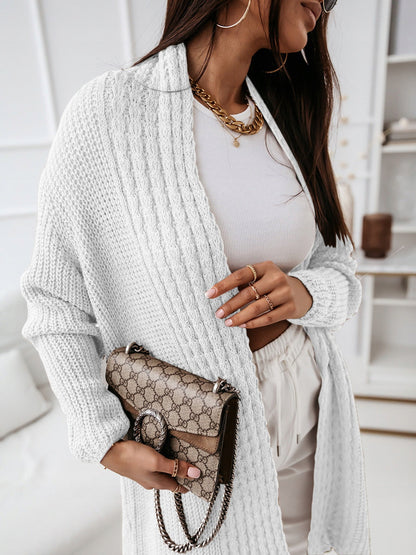 Shanaya - Stylish ribbed knitted  long cardigan
