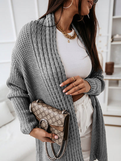 Shanaya - Stylish ribbed knitted  long cardigan