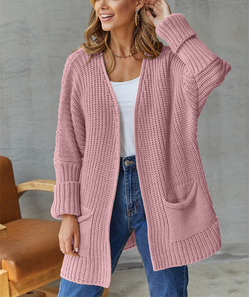 Jamie -  Loose knitted warm long sleeve cardigan