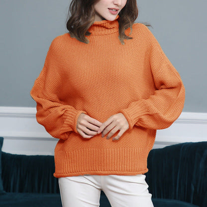 Halen - Loose long sleeved high collar knitted sweater