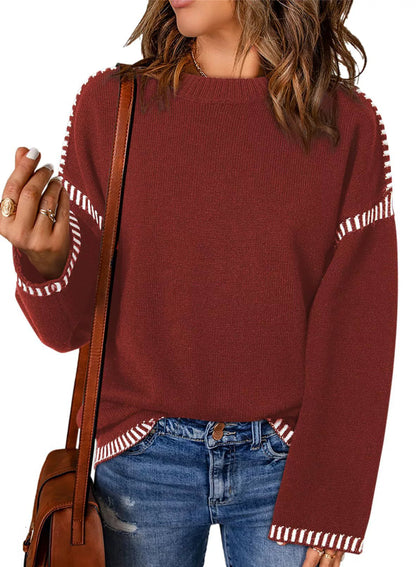 Zevina - Comfortable Loose Cable Knit Jumper