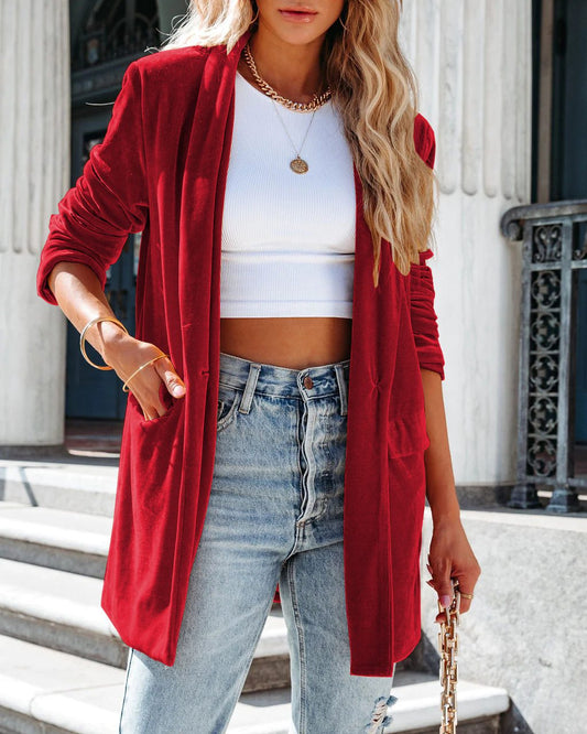 Lizzy - Casual open-front blazer cardigan