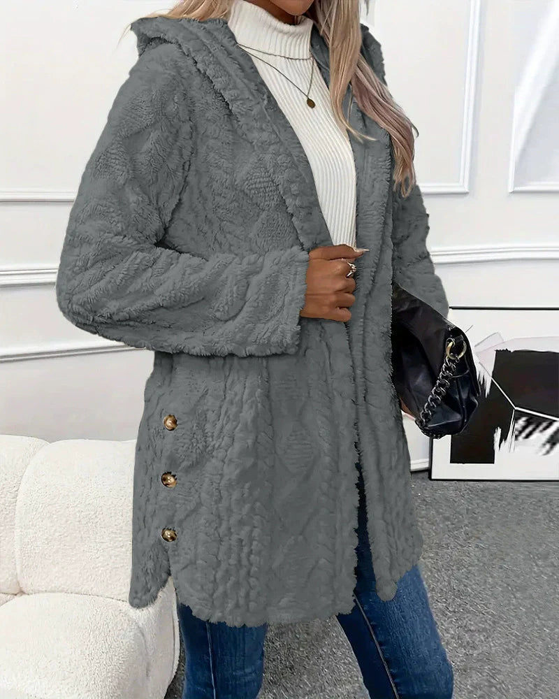 Jackie - Elegant Soft and Warm Hooded Jacket