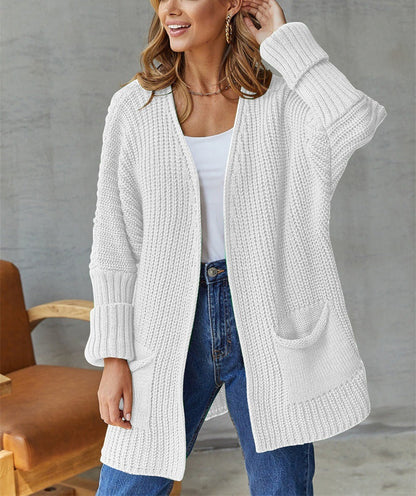 Jamie -  Loose knitted warm long sleeve cardigan