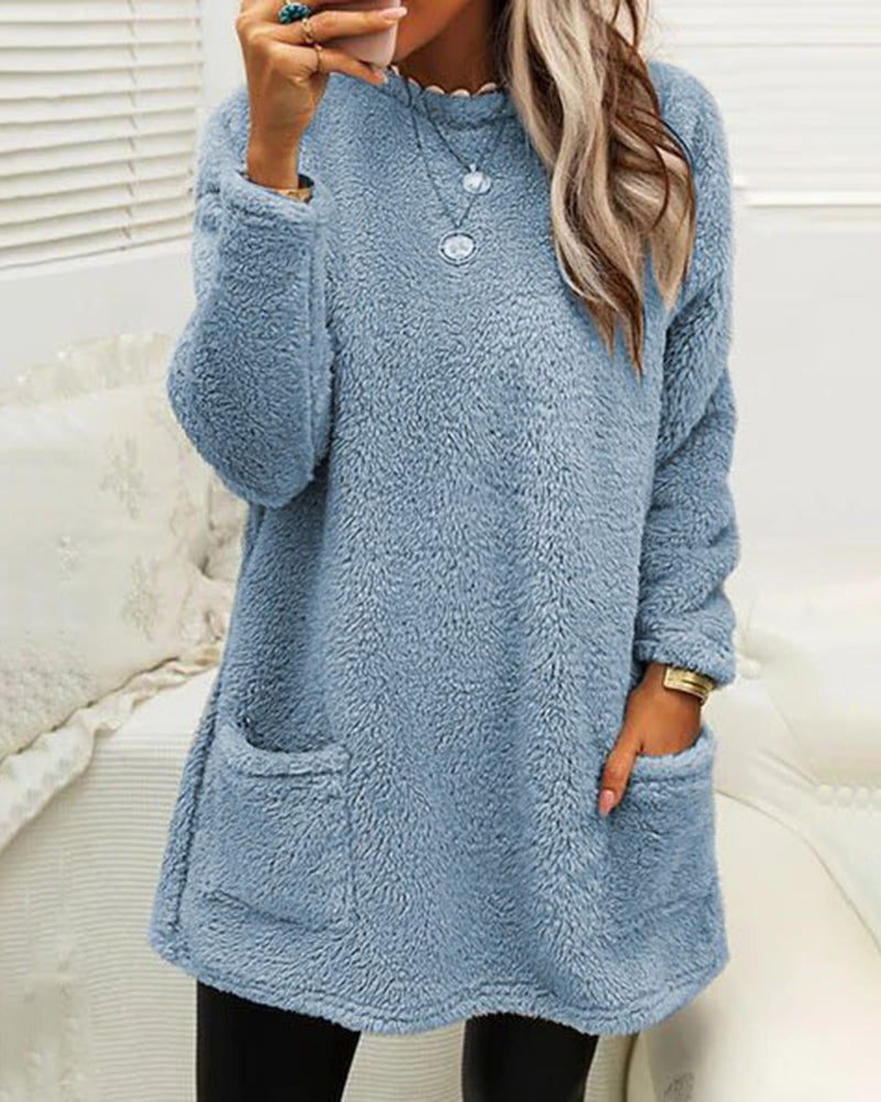 Nayla - Thick and cosy fleece jumper with pockets
