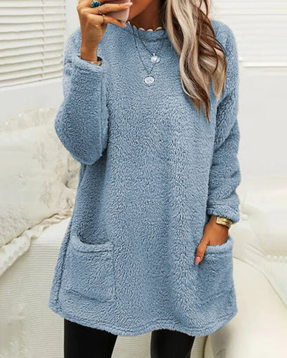 Nayla - Thick and cosy fleece jumper with pockets