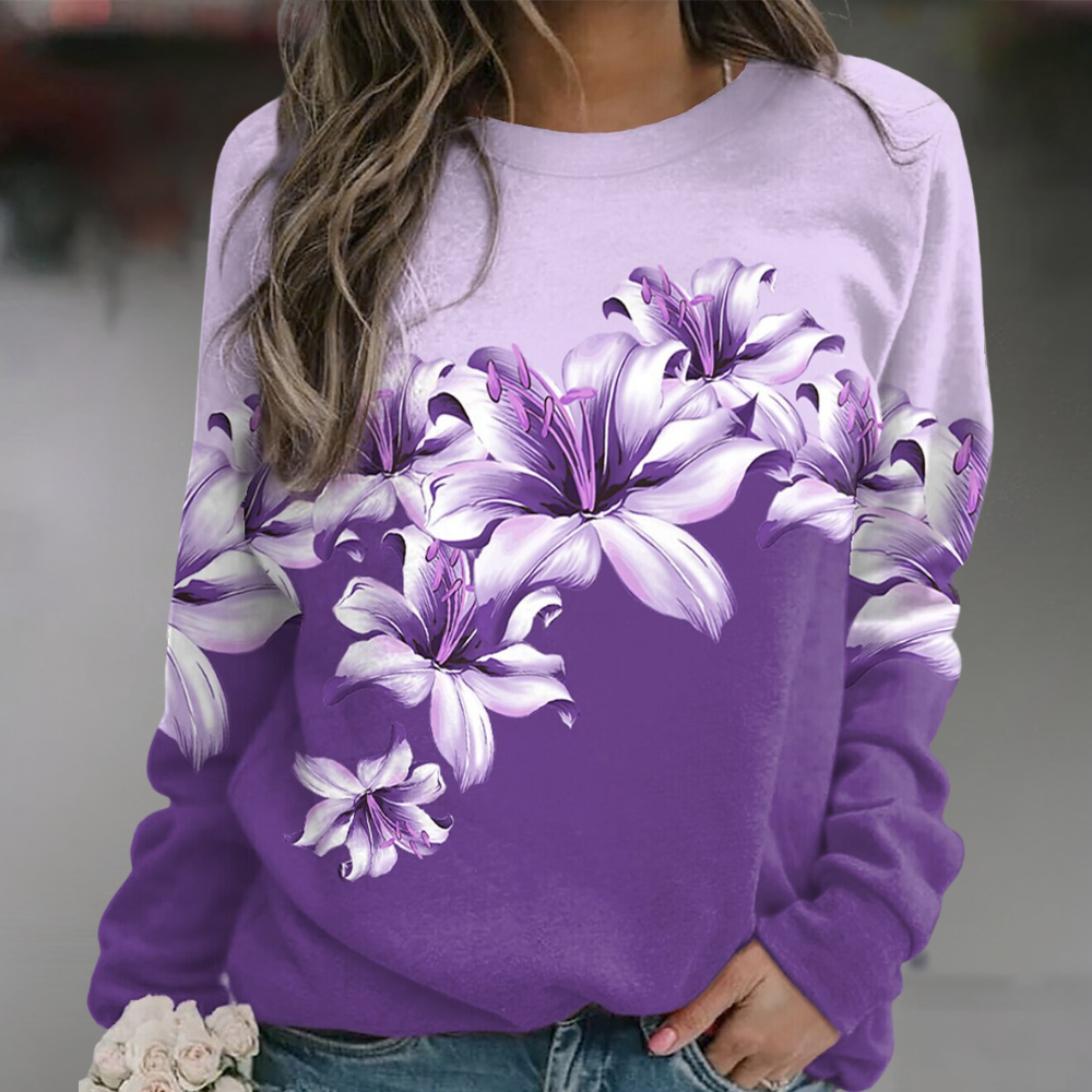 Vida - Stylish floral print sweatshirt
