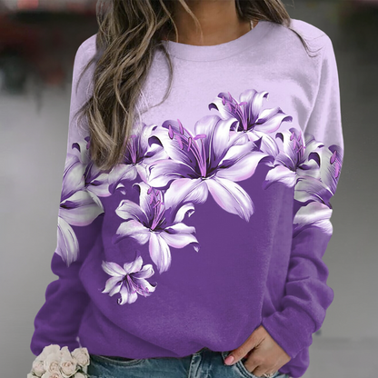 Vida - Stylish floral print sweatshirt
