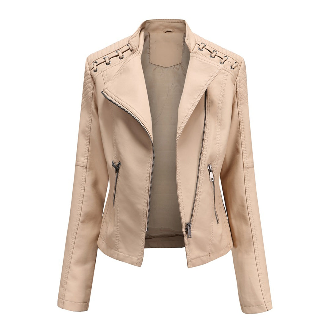 Niamh's Chic Faux Leather Biker Jacket | Stylish, Warm, and Perfect for Winter | Trendy Comfort