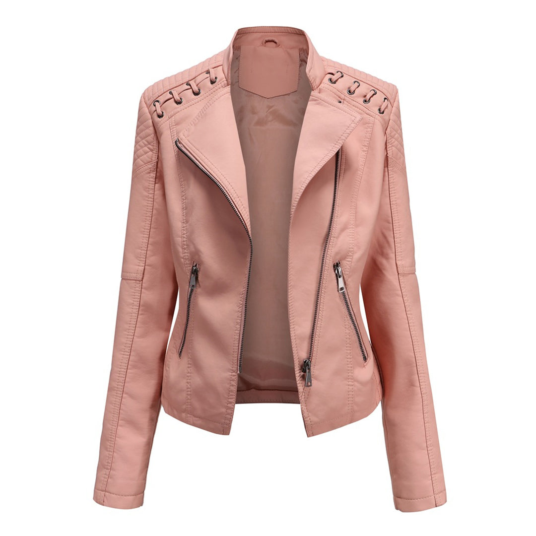 Niamh's Chic Faux Leather Biker Jacket | Stylish, Warm, and Perfect for Winter | Trendy Comfort