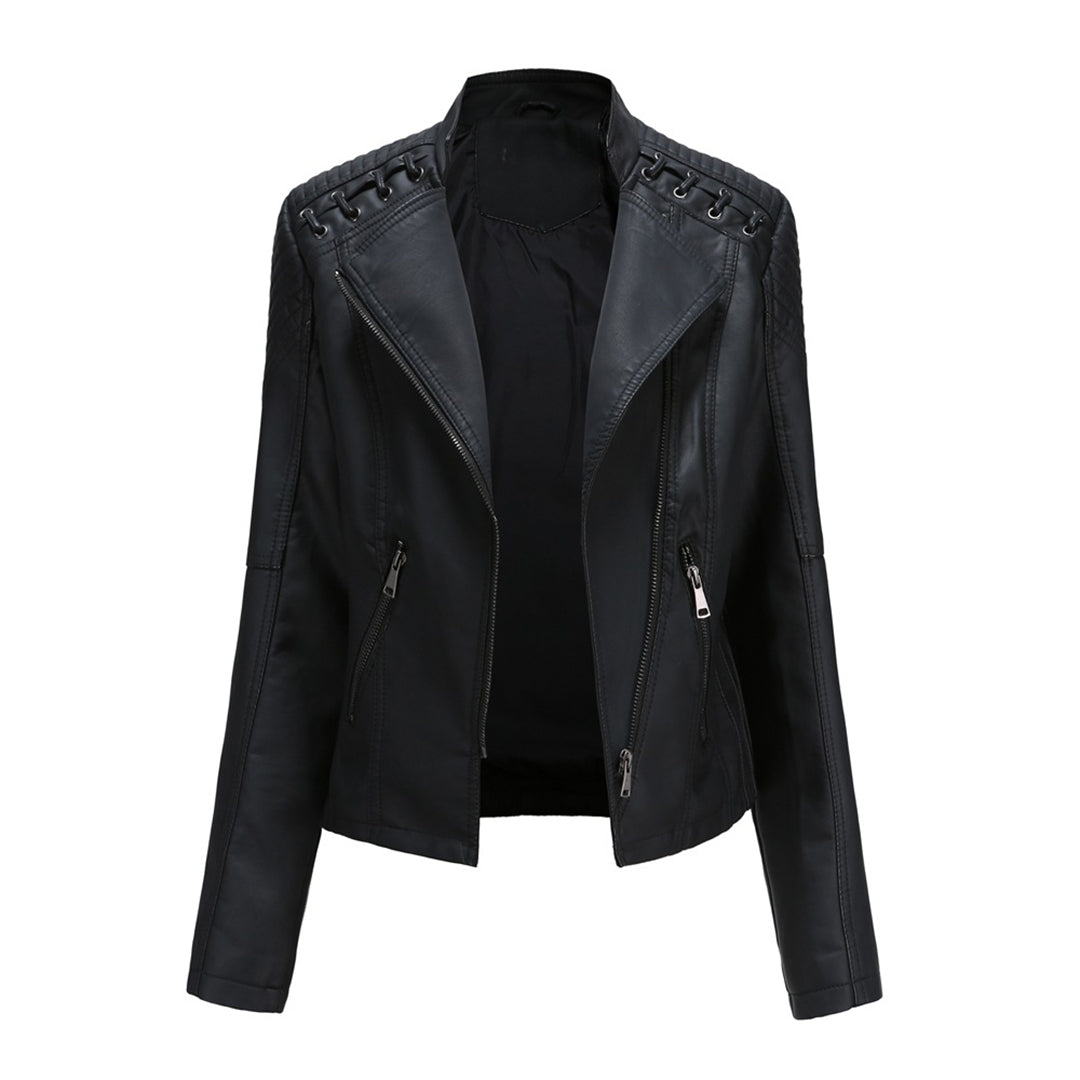 Niamh's Chic Faux Leather Biker Jacket | Stylish, Warm, and Perfect for Winter | Trendy Comfort