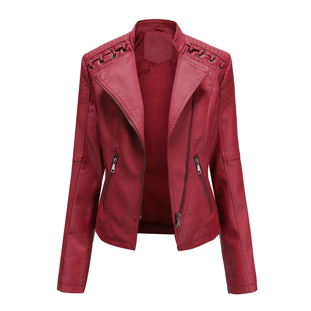 Niamh's Chic Faux Leather Biker Jacket | Stylish, Warm, and Perfect for Winter | Trendy Comfort