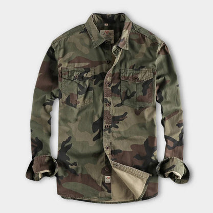 Cillian | Urban Camouflage Long Sleeve Shirt for Men | Stylish, Durable, Versatile