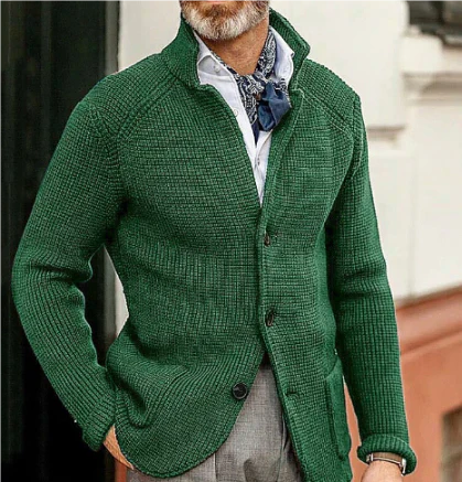 Emerald Isle | Men's Luxe Long Knit Cardigan | Cosy, Chic, Essential for Winter