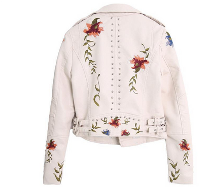 Evelyn | Women's Floral Biker Jacket for Effortless Style | Long Sleeves, Chic, Versatile