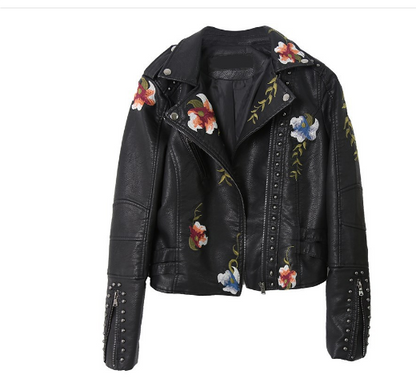 Evelyn | Women's Floral Biker Jacket for Effortless Style | Long Sleeves, Chic, Versatile