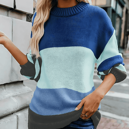 Nyree - Stylish loose striped knitted warm sweater