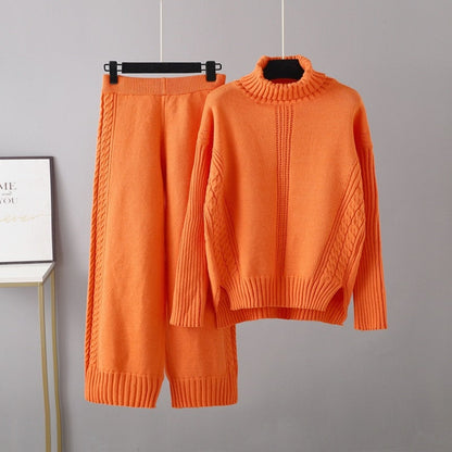 Janely - Chic knitted warm sweeater and pant set