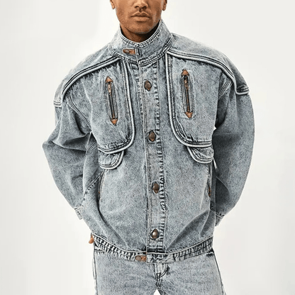 Finnian | Chic Denim Jacket Blending Modern Comfort with Classic Style | Versatile Fit, Durable Fabric