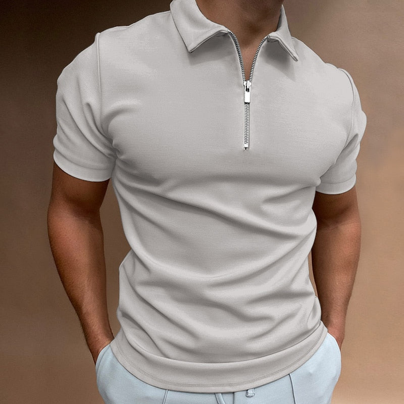 Ronan | Sleek Zip Polo Shirt for Men | Stylish, Comfortable, Versatile Fit