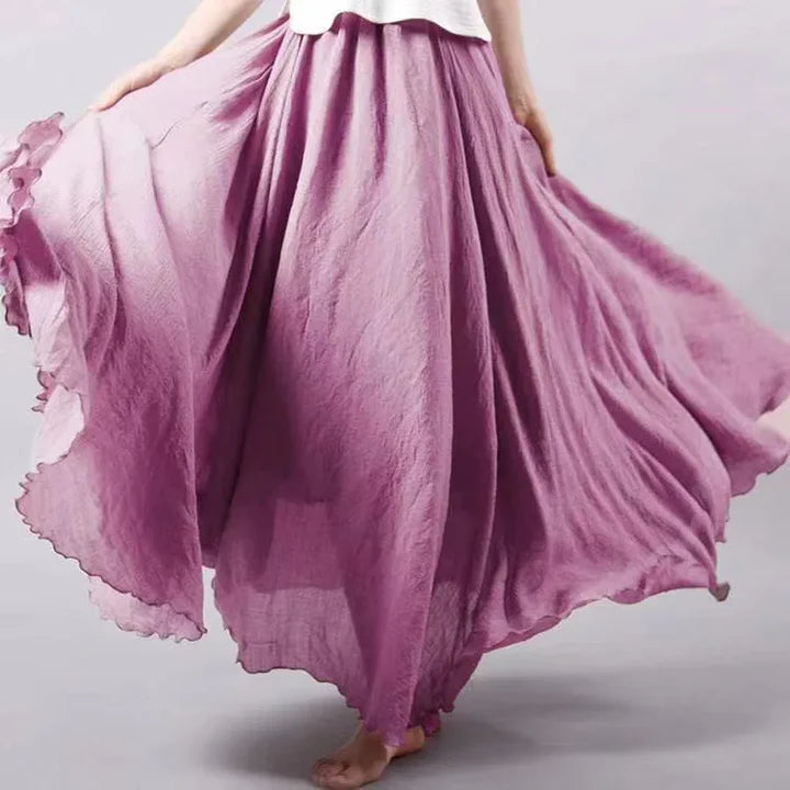 Women's Summer Maxi Skirt | Flowing, Elastic Waist