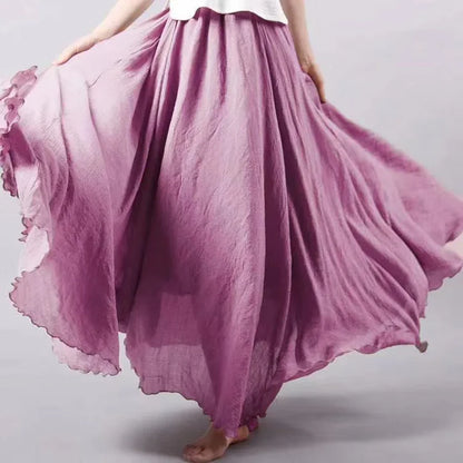 Women's Summer Maxi Skirt | Flowing, Elastic Waist