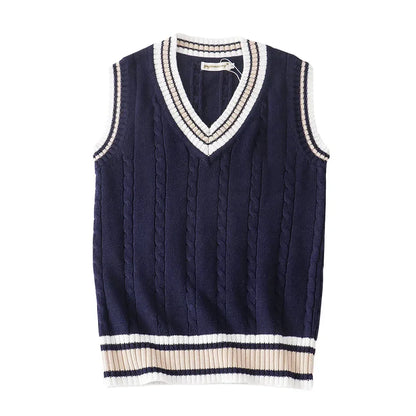 Oisin | Men's Stylish Chunky Sleeveless Knit Jumper | Warm, Versatile, Durable