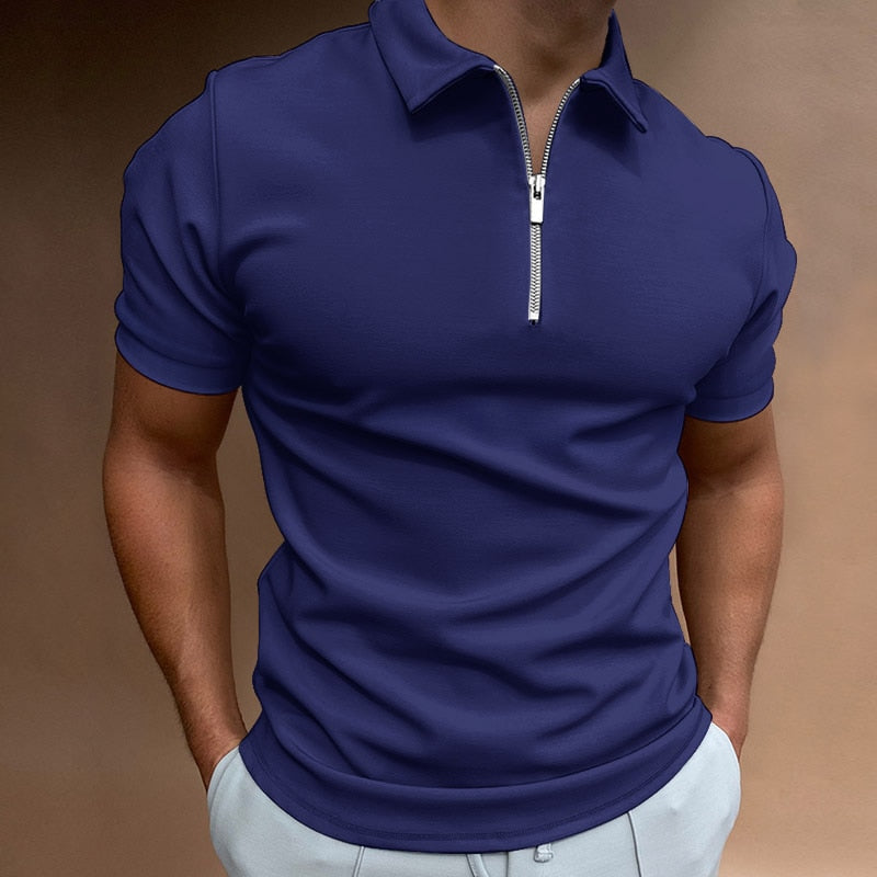 Ronan | Sleek Zip Polo Shirt for Men | Stylish, Comfortable, Versatile Fit