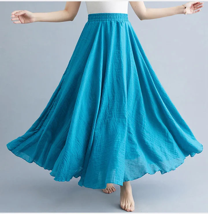 Women's Summer Maxi Skirt | Flowing, Elastic Waist