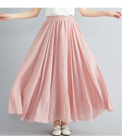 Women's Summer Maxi Skirt | Flowing, Elastic Waist
