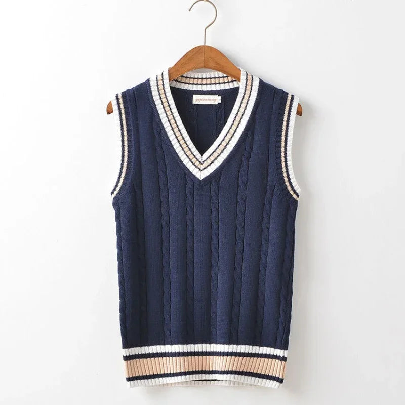 Oisin | Men's Stylish Chunky Sleeveless Knit Jumper | Warm, Versatile, Durable