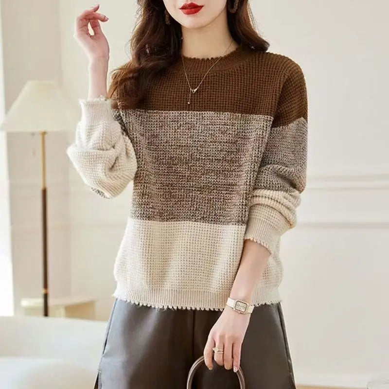 Micah - Cozy Elegant loose stripe warm sweater