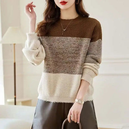 Micah - Cozy Elegant loose stripe warm sweater